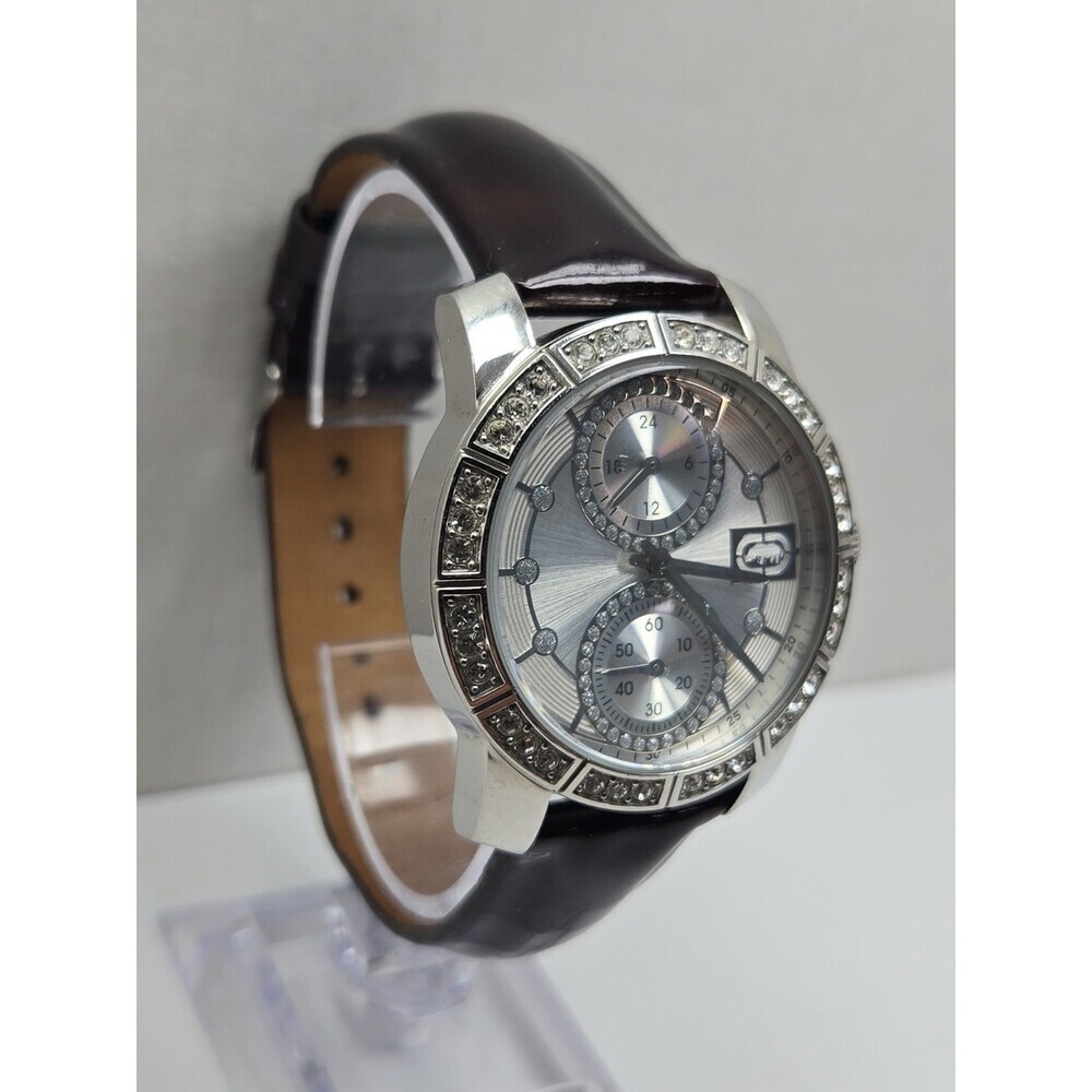 Marc Ecko E09518L1 Paradise Womens Crystal Bezel Silver Quartz Watch New Battery - Picture 3 of 12